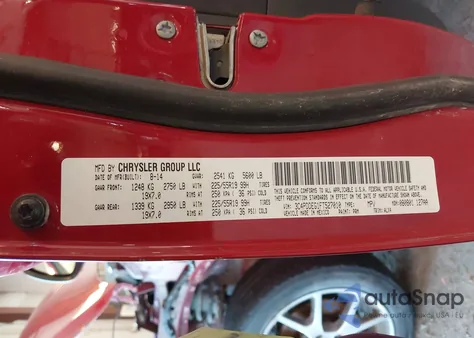 2015 Dodge Journey R/T from USA, damaged, VIN 3C4PDDEG1FT527010